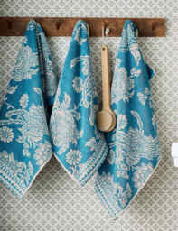 Joules Hidcote Birds Tapestry Towel Teal Mix