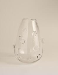 M&S 3D Raised Bobble Glass Vase Clear