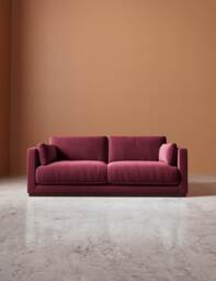 Swoon Easy Velvet 2 Seater Sofa Burgundy