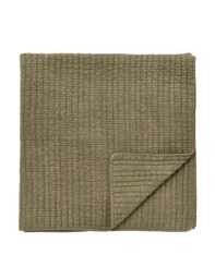 Bedeck of Belfast Pure Cotton Nora Quilted Throw Green
