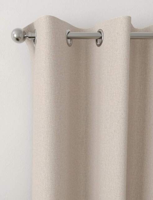 M&S Brushed Eyelet Blackout Thermal Curtains Champagne