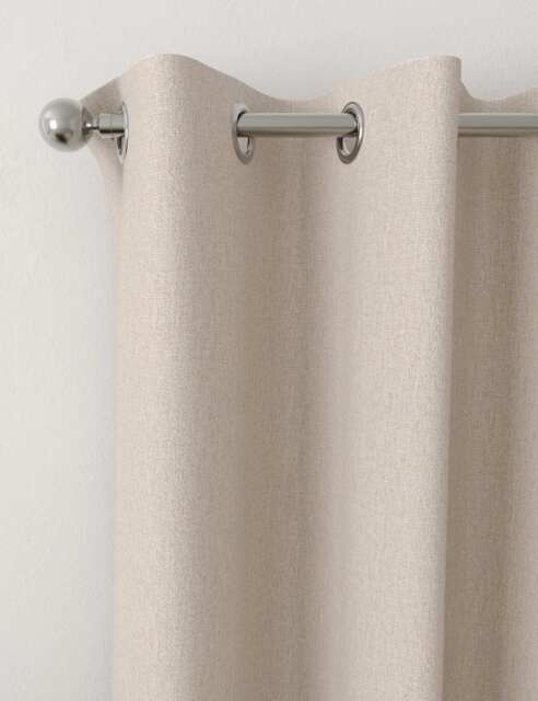 M&S Brushed Eyelet Blackout Thermal Curtains Champagne