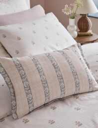 Laura Ashley Pure Cotton Semington Cushion Blue Mix