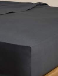 M&S Cotton Rich Fitted Sheet Charcoal