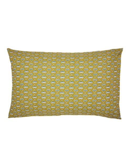 LAND & SHORE 2 Pack Pure Cotton Raven Stripe Pillowcases Yellow Mix