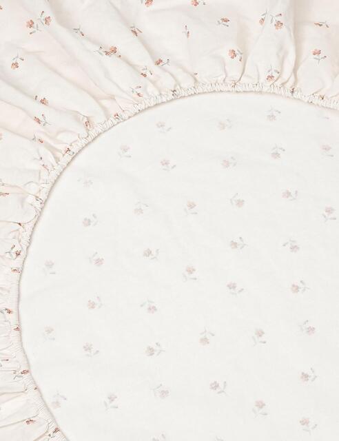 Piglet In Bed Linen Rich Printed Fitted Sheet Pearl