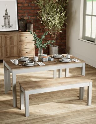 Seater Dining Grey Wooden Bench Dining Table Breakfast Table