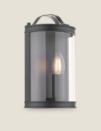 Laura Ashley Harrington Metal Flush Wall Light Black