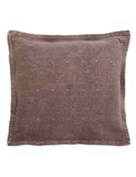 Bedeck of Belfast Pure Cotton Geometric Square Pillowcase Brown