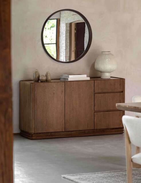 Gallery Direct Dempsey 3 Drawer Sideboard Brown