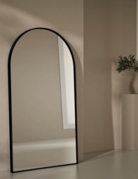 M&S Metal Arch Free Standing Mirror Black