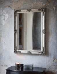 Gallery Direct Abbey Extra Large Rectangular Wall Mirror Silver