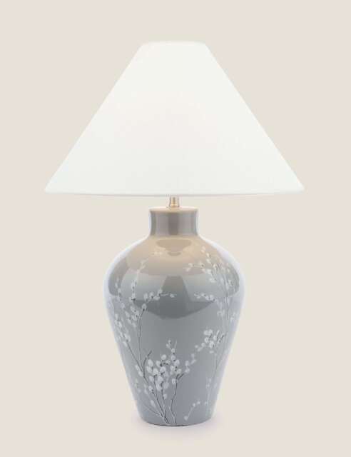 Laura Ashley Pussywillow Ceramic Table Lamp Grey