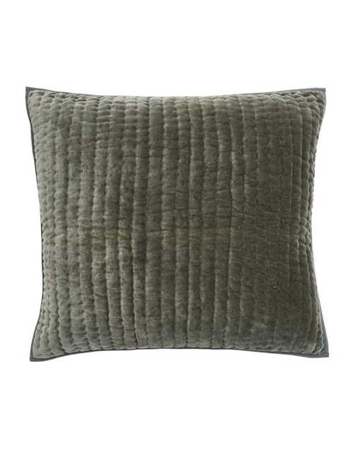 Bedeck of Belfast Velvet 1000 Thread Count Square Pillowcase Green