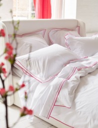 Designers Guild Pure Cotton 400 Thread Count Flat Sheet Pink Mix