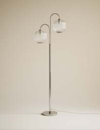 M&S Amelia Ridged Floor Lamp Clear