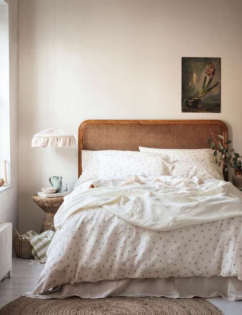 Piglet In Bed Linen Rich Floral Duvet Cover Pearl