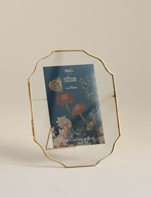 M&S X National Gallery Metal Photo Frame 4x6 inch Gold