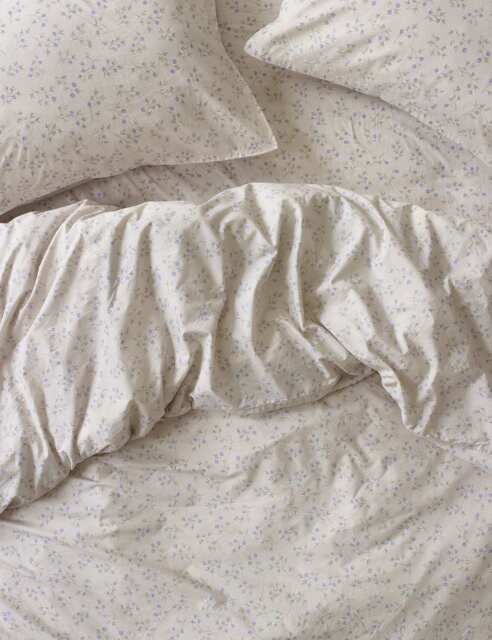 Piglet In Bed Pure Cotton Spring Sprig Cover Natural Mix