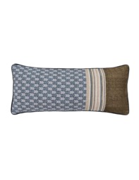 Bedeck of Belfast Avero Tile Print Rectangle Cushion Blue Mix