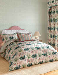 Sanderson Pure Cotton Sateen Enys Garden Bedding Set Green Mix