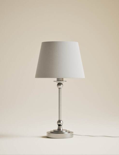 M&S Blair Table Lamp Grey Mix