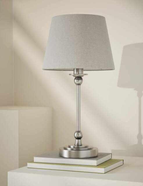 M&S Blair Table Lamp Grey Mix