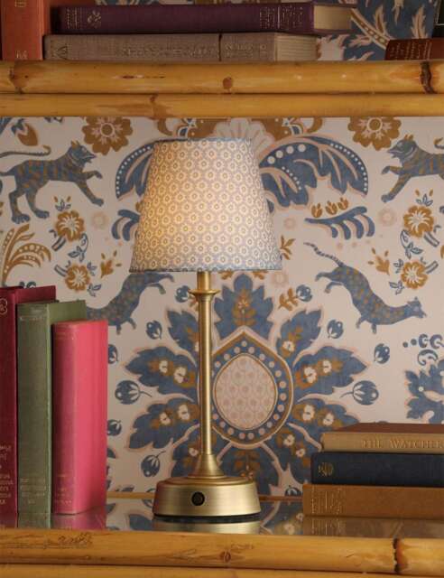 Joules Home Lighting Apsley Rechargeable Metal Table Lamp Antique Brass