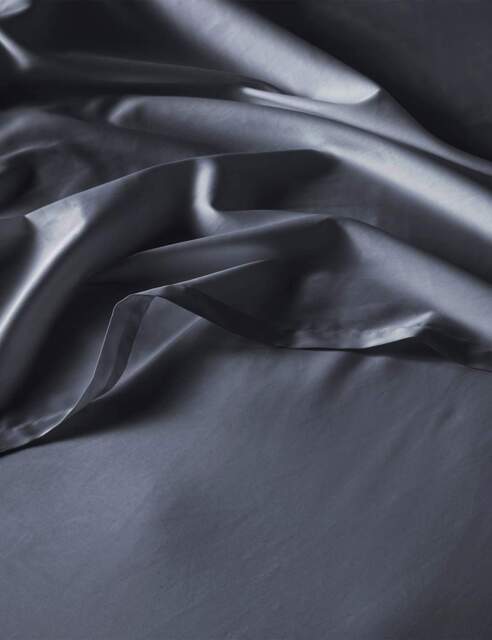Bedfolk Pure Cotton 300 Thread Count Flat Sheet Navy