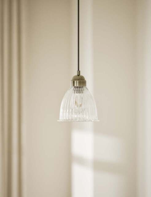 M&S Small Florence Pendant Light Antique Brass