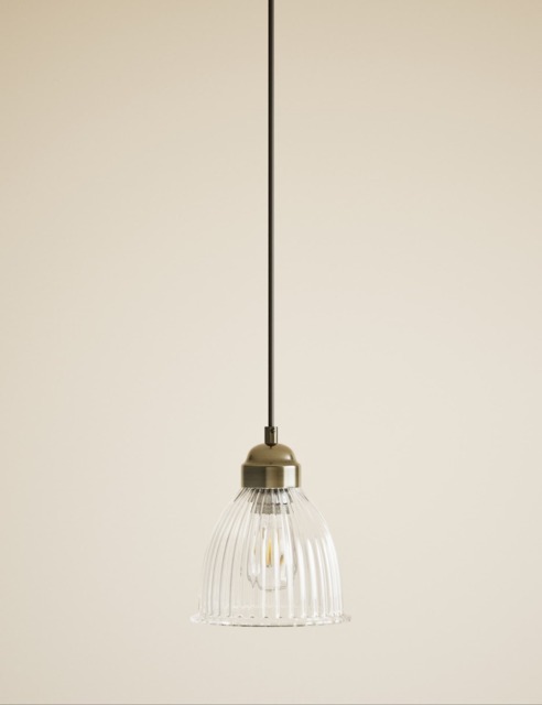 M&S Small Florence Pendant Light Antique Brass