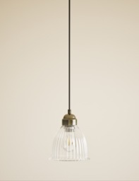 M&S Small Florence Pendant Light Antique Brass