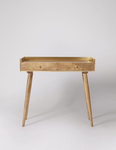 Swoon Fresco Mango Wood 2 Drawer Console Table Natural