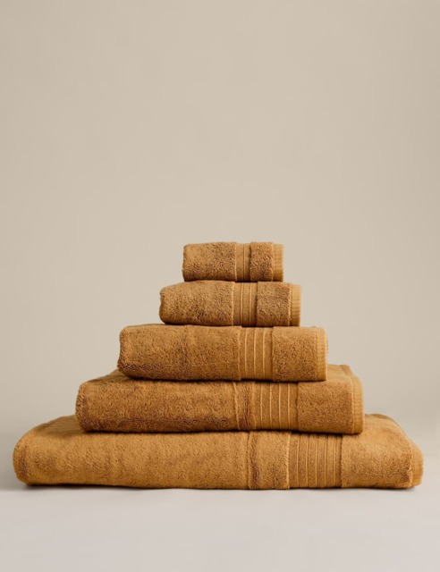 M&S Egyptian Cotton Towel Antique Gold