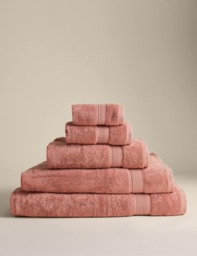 M&S Super Soft Pure Cotton Towel Soft Terracotta