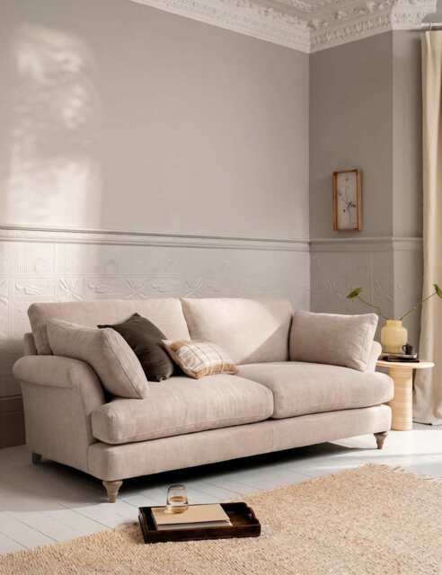 BARKER AND STONEHOUSE Isla 3 Seater Sofa Cream