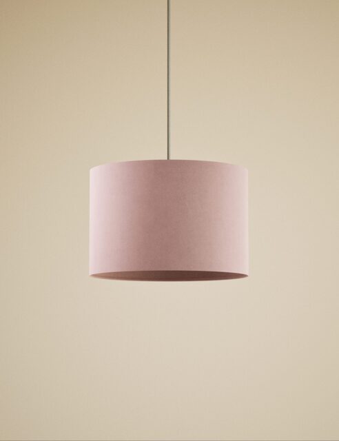 M&S Velvet Lamp Shade Blush
