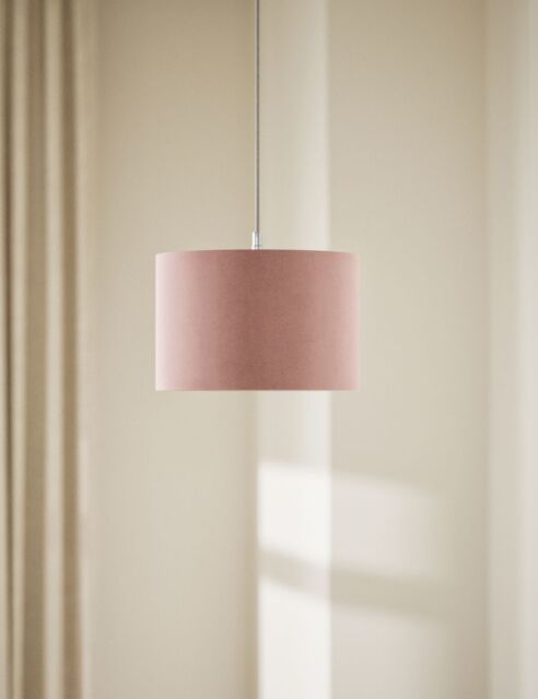 M&S Velvet Lamp Shade Blush