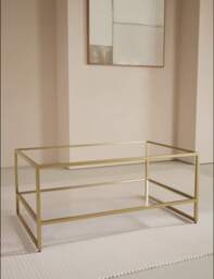 Gallery Direct Milan Metal Coffee Table Antique Brass