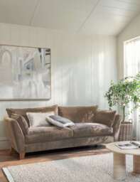 BARKER AND STONEHOUSE Irving Chenille Grand 4 Seater Sofa Brown