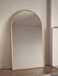 M&S Wooden Arch Free Standing Mirror Natural