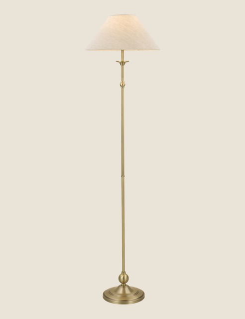 Laura Ashley Ludchurch Metal Floor Lamp Antique Brass