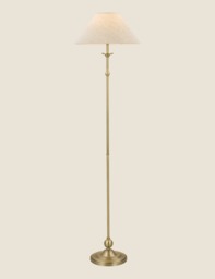 Laura Ashley Ludchurch Metal Floor Lamp Antique Brass