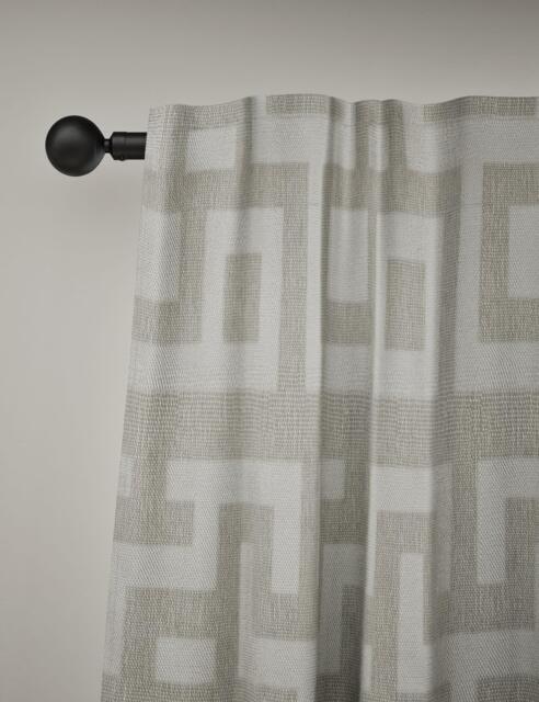 M&S X Kelly Hoppen Geometric Multiway Curtains - NAR54 - Grey Mix, Grey Mix,Taupe Mix
