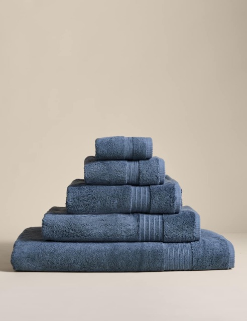 M&S Egyptian Cotton Towel Slate Blue