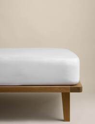 M&S Egyptian Cotton 400 Thread Count Silky Deep Fitted Sheet White