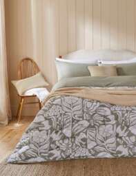 Nightlark Olive Meadow Coverless Duvet & Pillowcase Green Mix