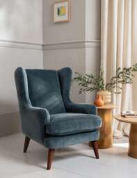 BARKER AND STONEHOUSE Sven Chenille Armchair Teal