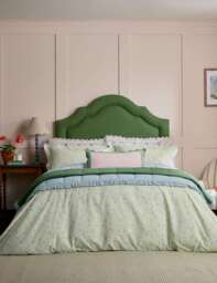 Joules Pure Cotton Come Rain Or Shine Large Bolster Cushion Pink Mix