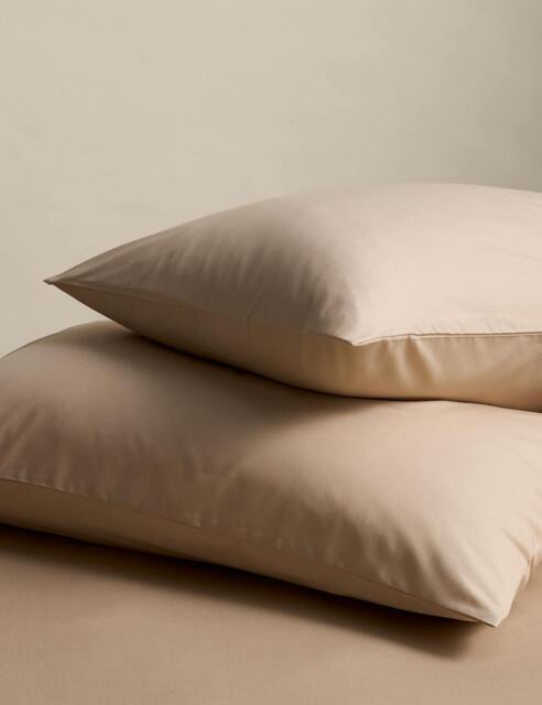 M&S 2 Pack Stay Cool Lyocell Rich Pillowcases Biscuit
